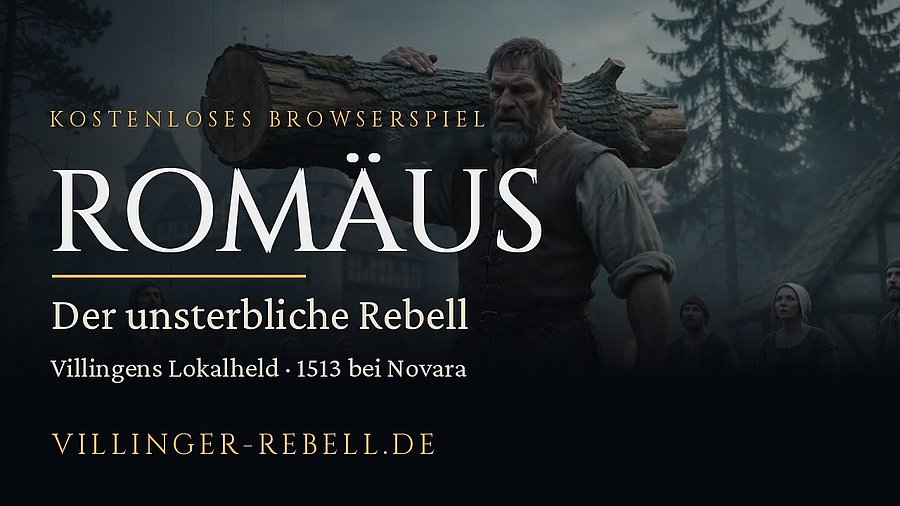 Titelbild des Browserspiels Romäus – Der unsterbliche Rebell
