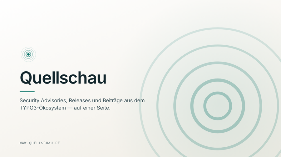 Titelbild von Quellschau
