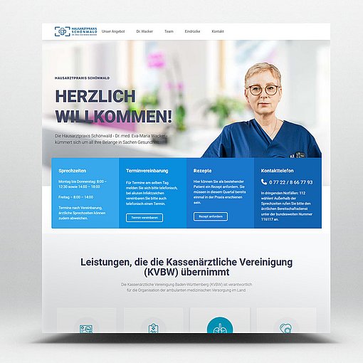 Screenshot Hausarztpraxis Dr. Wacker